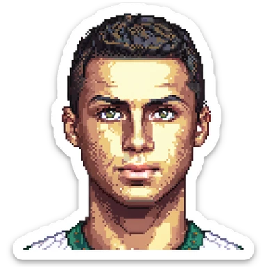 Cristiano Ronaldo's eyes and eyebrows, no face sticker
