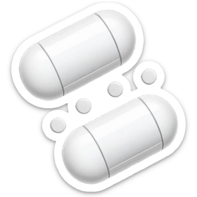 Minimalistic futuristic white&black pills pack emoji, black and white, flat vector design, high-tech clean UI icon sticker
