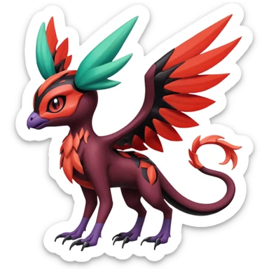 Meloetta-Yveltal-Noivern-Pokémon-Fakémon-creature sticker