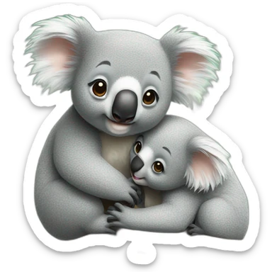 Koala kissing sticker