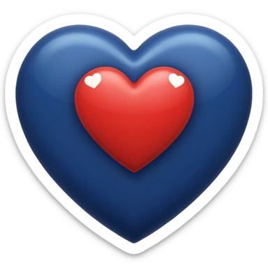 Navy blue heart emoji sticker