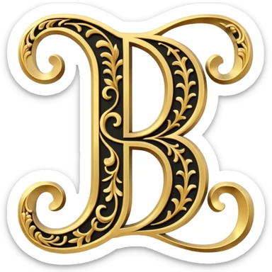 Oldenglis faunt letter J  sticker