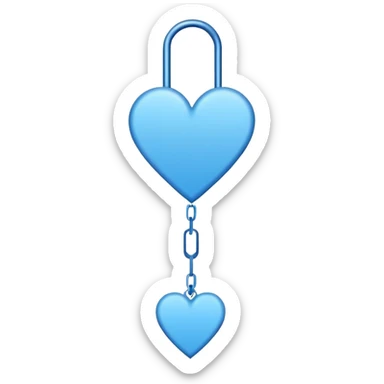 blue heart patterned bookmark sticker