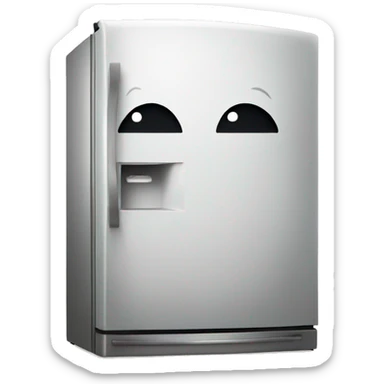 Sentient sad fridge sticker