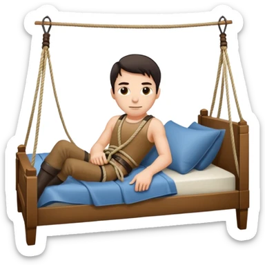 Man strapped to bed bdsm sticker