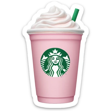 light pink starbucks drink with no foam sticker