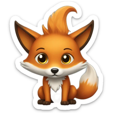will-o'-wisp fox sticker
