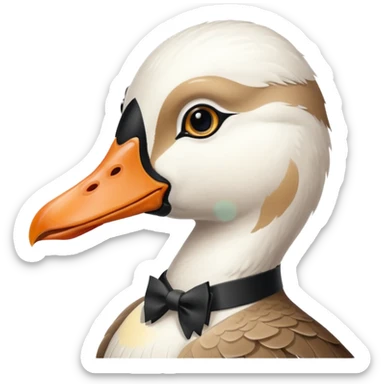 Goose with monocle sticker