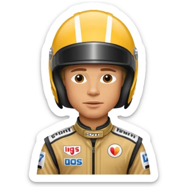 brad pitt from f1 movie in racing suit sticker