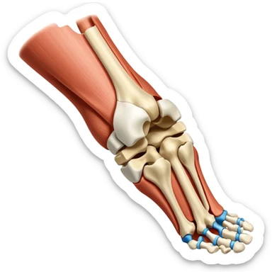 Articulacion de la rodilla en flexión mostrando los ligamentos  sticker