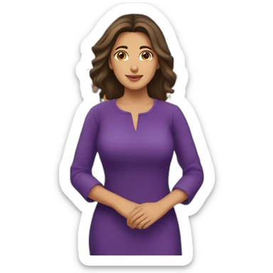 Armenian women in purple clothing in the bus station sticker