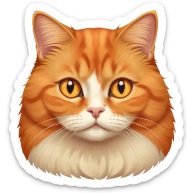 British light red cat sticker