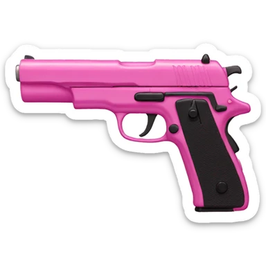 pink gun sticker