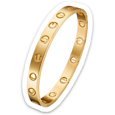 cartier love bracelet gold sticker