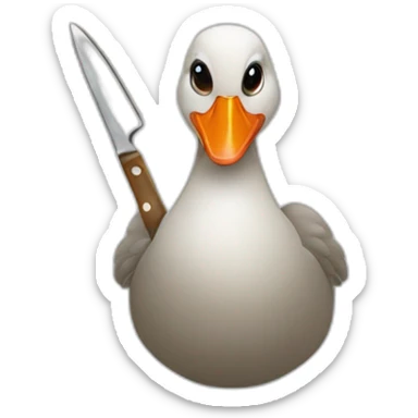 angry-untitled-goose-holding-butterknife sticker