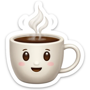 Coffee cup without face sticker