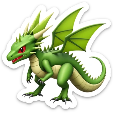 Flygon-Haxorus-hybrid-creature, (full body) sticker