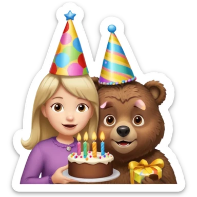 happy birthday masha and the bear sticker