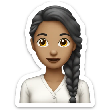 Femme noir avec albinisme sticker