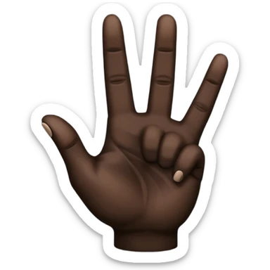 Yvl handsign emoji black hand  sticker