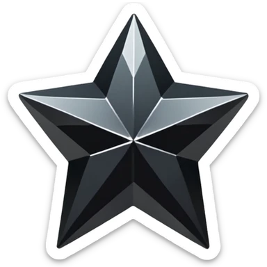 black diamond 8pointed star  sticker