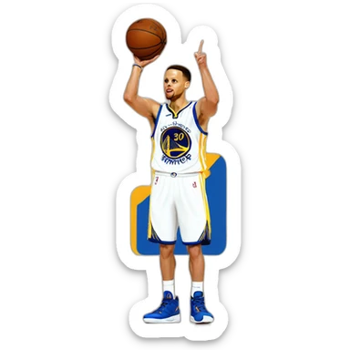 Stephen curry shooting a 3 point sticker