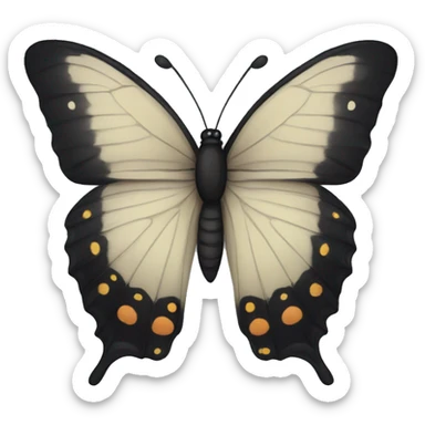 Black butterfly  sticker