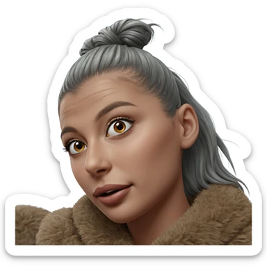 realistic portrait of girl sticker