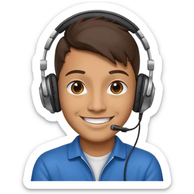 dj with setup handingg sticker