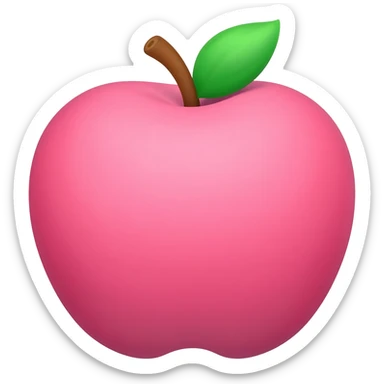 pink apple sticker