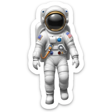 Astronaut walk on moon sticker