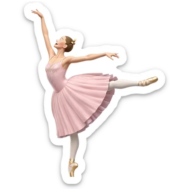 ballerina in graceful motion sticker