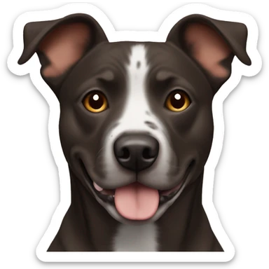 Dark brown staffordshire terrier blue heeler mix sticker
