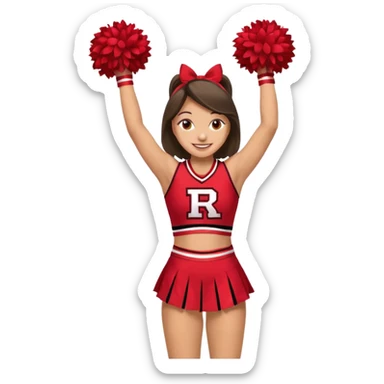 Rutgers full body Cheerleader sticker