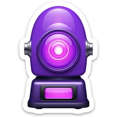 purple police siren sticker