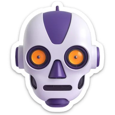 Cute Robot assistant head sticker