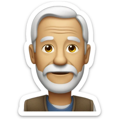 a village old man sticker