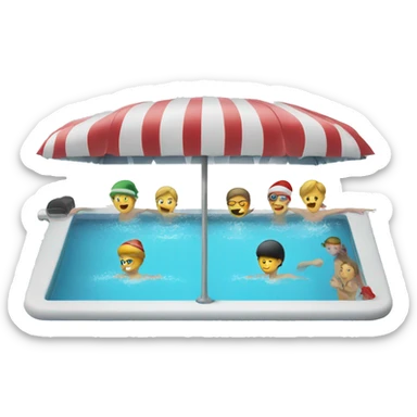 Holiday swimming meet logo  sticker