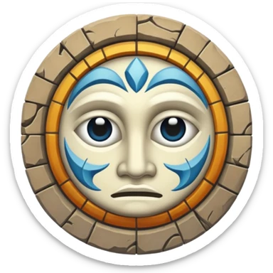 Curse in the middle of the mosaic sticker