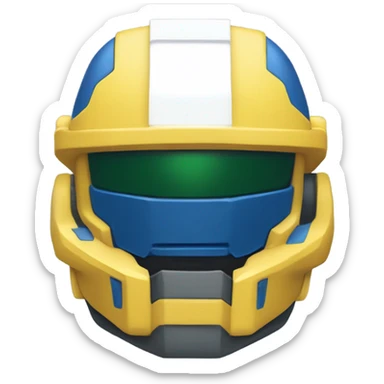 Caboose blue helmet Master Chief style  sticker