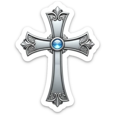 metal elegant cross sticker