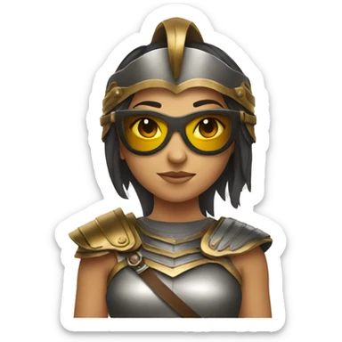 Girl gladiator with sunglasses sticker