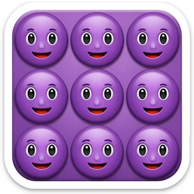 Crea emoticonos morados de cosas random  sticker