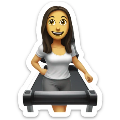 Mona Lisa on a treadmill sticker