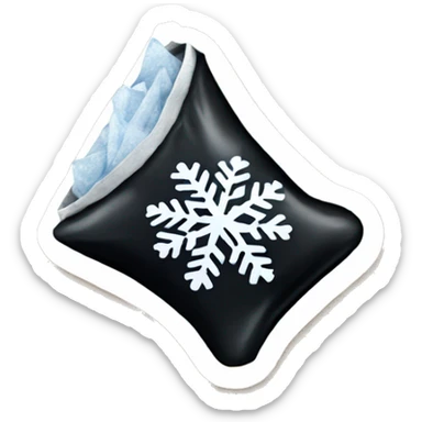 black bag of chips with white snowflake icon on it with text label "FROSTY EDTOR" sticker