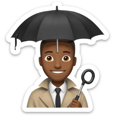 HOLDİNG UMBRELLA BLACK MAN sticker