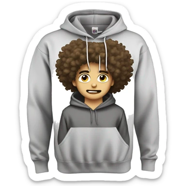 White boy fluffy hair essentials hoodie that 5 11 sticker