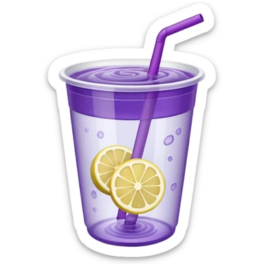 piurple lemonade in a plastic cup sticker