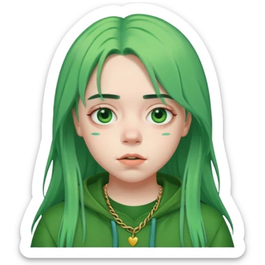 Billie Eilish just face  sticker