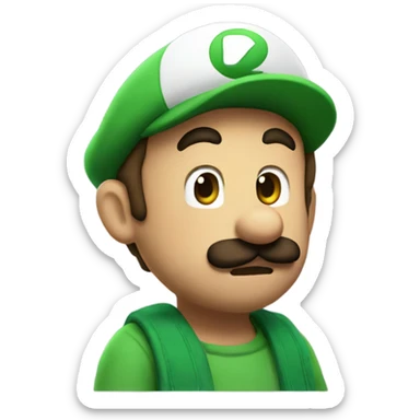 Luigi saying goodnight  sticker